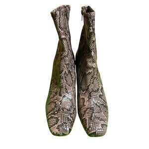 Steve Madden Harli Faux Snakeskin Booties